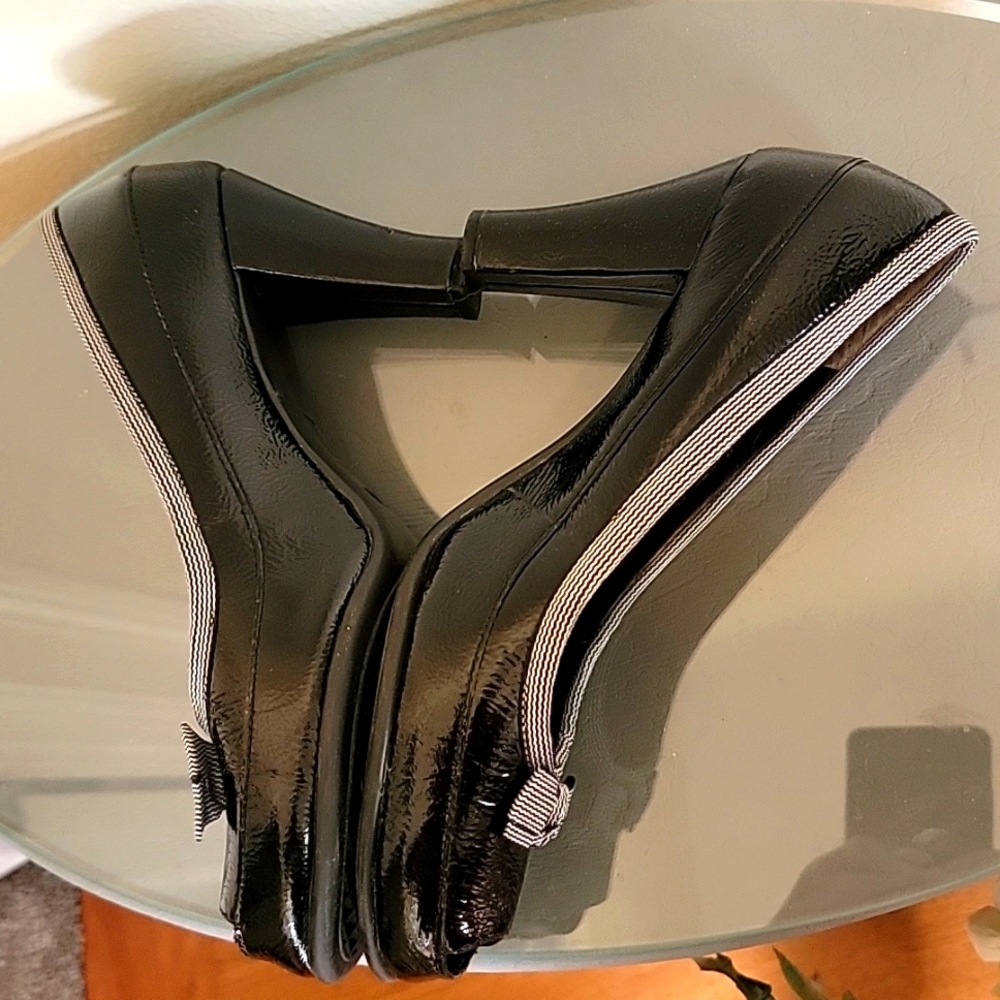 Aerosols Benefit Black Patton Leather Peeptoe - Picture 4 of 7